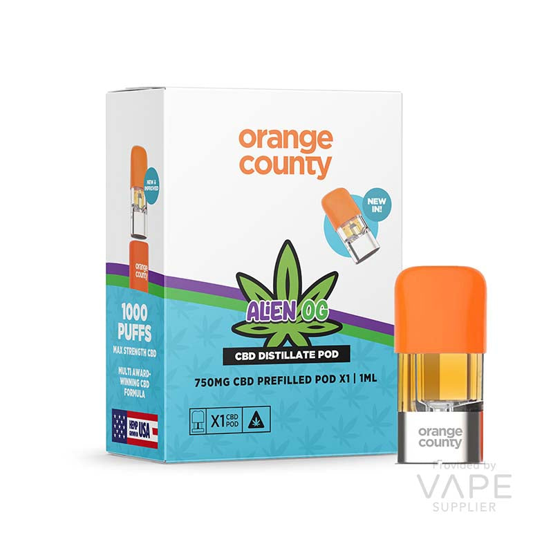 Orange County CBD Orange County 1ml 750mg (75%) CBD Vape Pod product image
