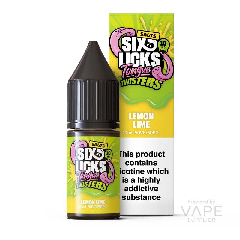 Six Licks Tongue Twisters Nic Salt 10mg Vape Supplier Ltd