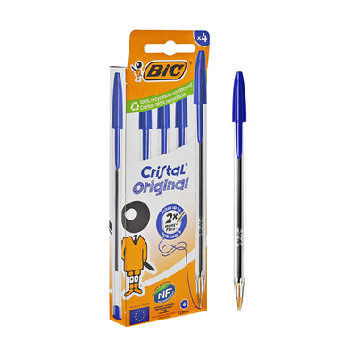 Bic Stationery Cristal Original Blue Pack of 4 RRP £2.29 [10 pcs]