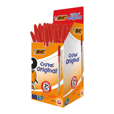 Bic Stationery Cristal Original Medium Red RRP £0.50 [50 pcs]