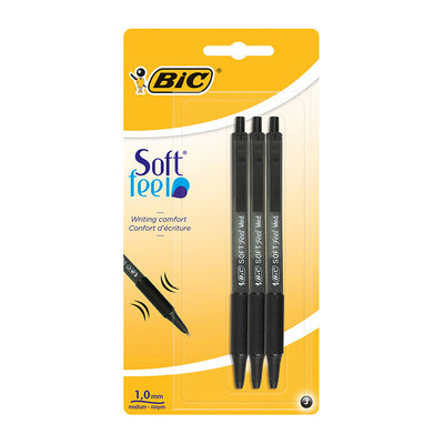 Bic Stationery Soft Feel Black 3 Pack RRP £2.39 [10 pcs]