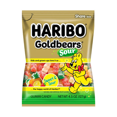 Haribo Gold Bear Sours 127g RRP £2.49 LABELS