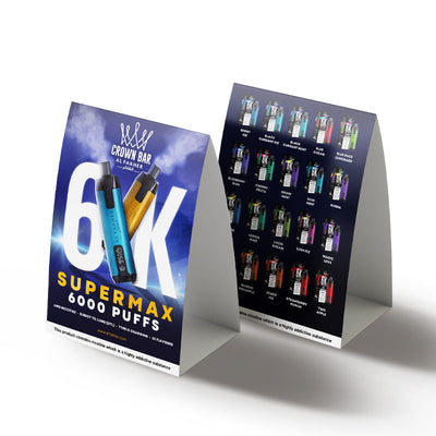 al fakher supermax 6000 flavour tent card