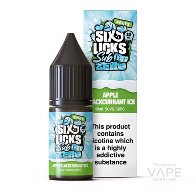 six licks sub zero 10mg apple blackcurrant ice