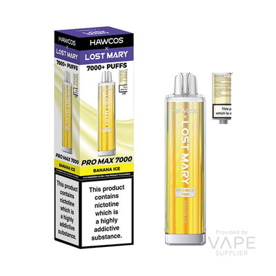 hawcos x lost mary pro max 7000 legal big puff device banana ice