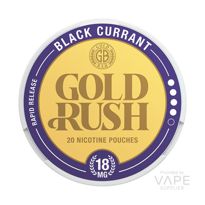 gold bar gold rush nicotine pouches 18mg black currant