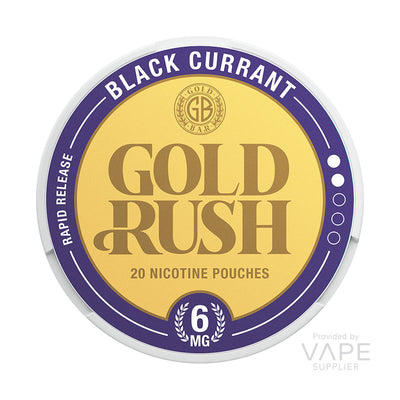 gold bar gold rush nicotine pouches 6mg black currant