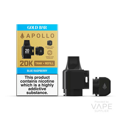 gold bar apollo tank refill 20mg blue raspberry