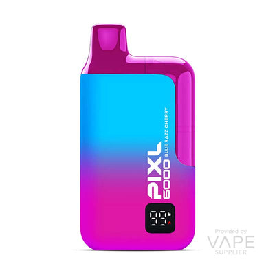 pixl 6000 big puff disposable blue razz cherry