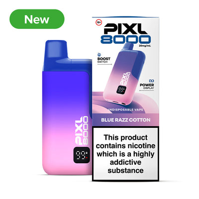 NEW PIXL 8000 20mg Prefilled Pod Kit Blue Razz Cotton
