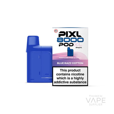 PIXL 8000 20mg Prefilled Pods Blue Razz Cotton
