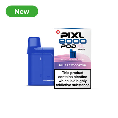 PIXL 8000 20mg Prefilled Pods Blue Razz Cotton