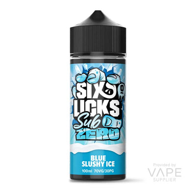 Six Licks Sub Zero Blue Slushy Ice 100ml Shortfill