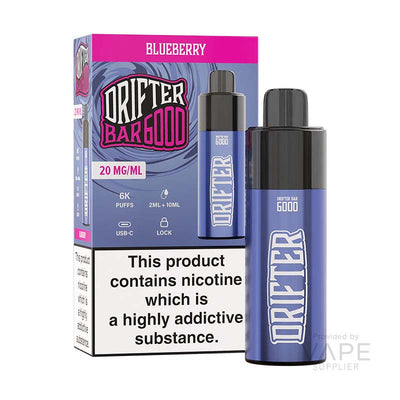 drifter bar 6000 20mg legal big puff blueberry