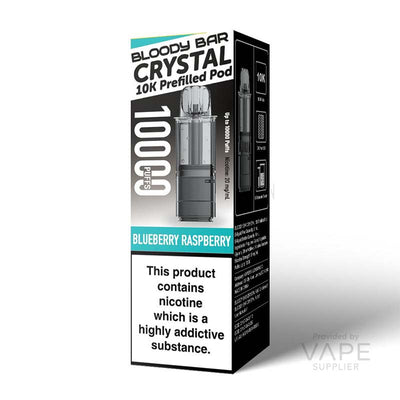 Bloody Bar Crystal 10K 20mg Prefilled Pods Blueberry Raspberry