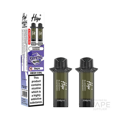 Higo Krystal Pro 20mg Prefilled Pods Blueberry Raspberry