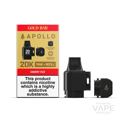 gold bar apollo tank refill 20mg cherry fizz