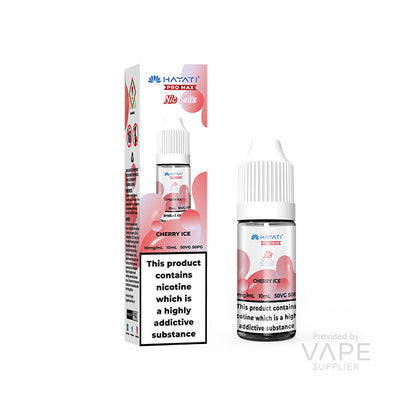 hayati pro max nic salt eliquid 10mg cherry ice