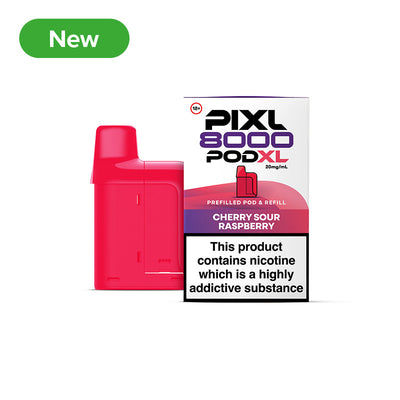 PIXL 8000 20mg Prefilled Pods Cherry Sour Raspberry
