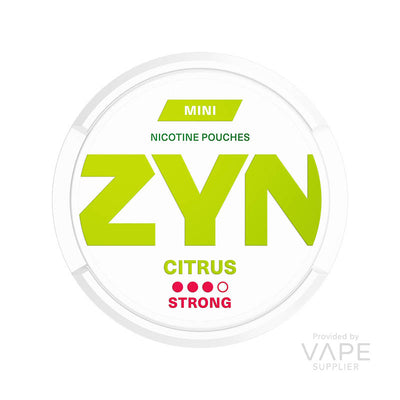 zyn mini nicotine pouches citrus