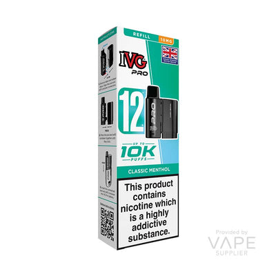 IVG Pro 12 10mg Prefilled Pods Classic Menthol