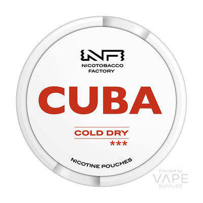 cuba white 25mg nicotine pouch cold dry