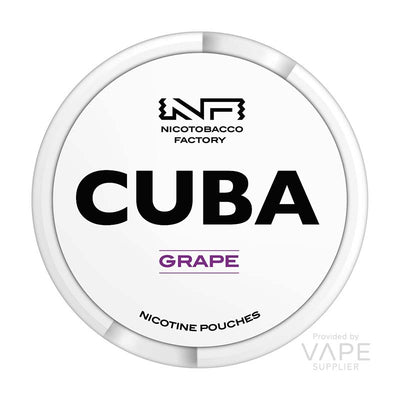 cuba white 25mg nicotine pouch grape