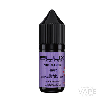 elux legend nic salts 10mg grape