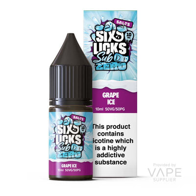 six licks sub zero 10mg grape ice