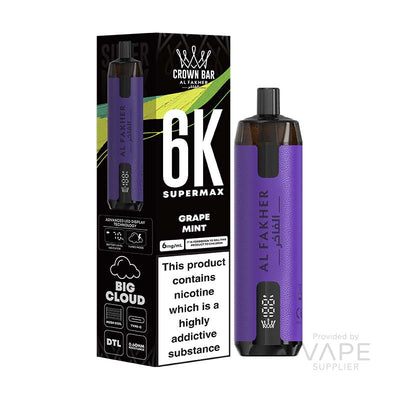 al fakher af6000 supermax big puff disposable grape mint