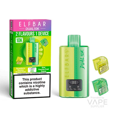 elf bar dual 10k 20mg legal big puff device green edition