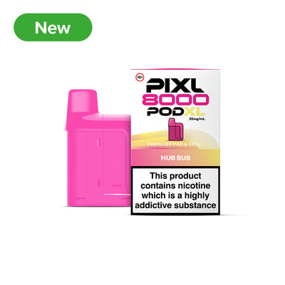 PIXL 8000 20mg Prefilled Pods Hub Bub
