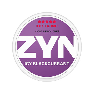 zyn xx strong nicotine pouches icy blackcurrant