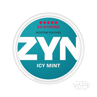 zyn xx strong nicotine pouches icy mint