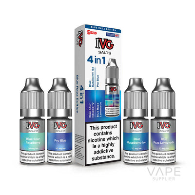 ivg 4 in 1 nic salt 20mg blue razz edition