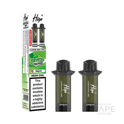 Higo Krystal Pro 20mg Prefilled Pods Lemon & Lime
