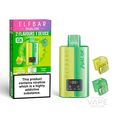 elf bar dual 10k 20mg legal big puff device lemon edition