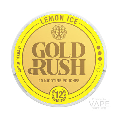 gold bar gold rush nicotine pouches 12mg lemon ice