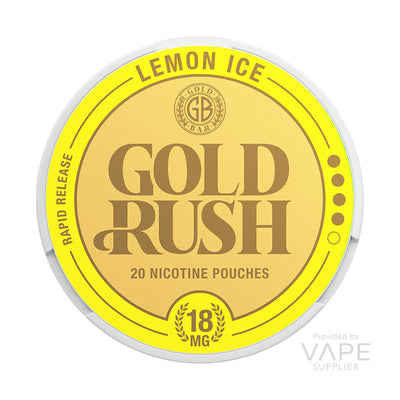 gold bar gold rush nicotine pouches 18mg lemon ice