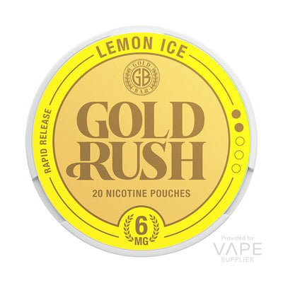 gold bar gold rush nicotine pouches 6mg lemon ice