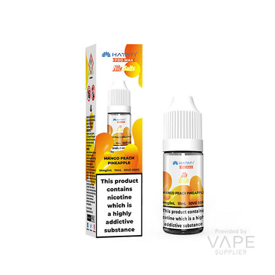 hayati pro max nic salt eliquid 10mg mango peach pineapple