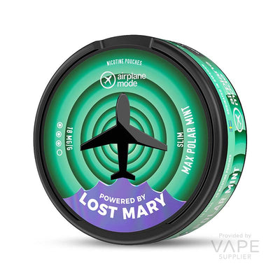 lost mary airplane mode nicotine pouches 18mg max polar mint