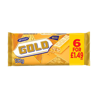 McVitie's Gold 7 Golden Caramel Flavour Biscuit Bars 124g RRP £1.49