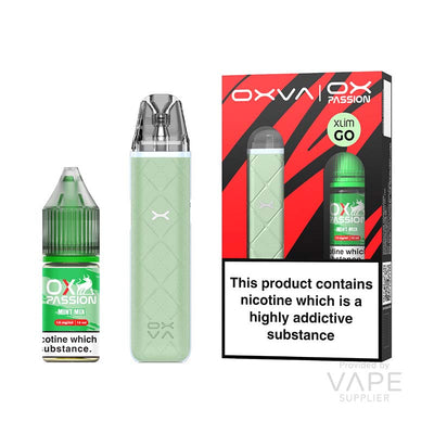 mint mix ox passion nic salt light green oxva xlim go pod kit bundle