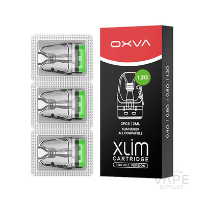 OXVA Xlim V3 Replacement Pod Cartridges 3 Pack, 0.8ohm (Top Fill), 2ml Capacity | Compatible With Xlim Pro, SE, SQ Pod Kits OXVA Xlim V3 Replacement Pod Cartridges 3 Pack, 0.8ohm (Top Fill), 2ml Capacity | Compatible With Xlim Pro, SE, SQ Pod Kits