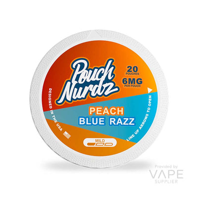 Pouch Nurdz New Peach Blue Razz 6mg Nicotine Pouches