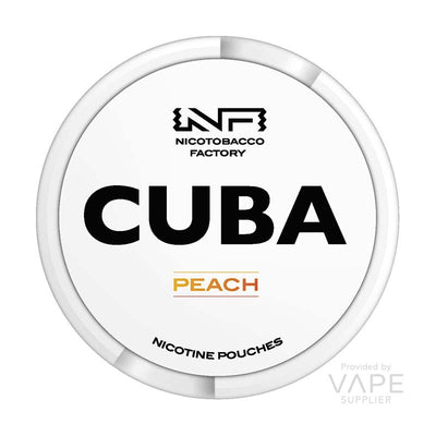 cuba white 25mg nicotine pouch peach