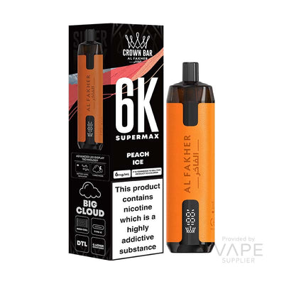 al fakher af6000 supermax big puff disposable peach ice