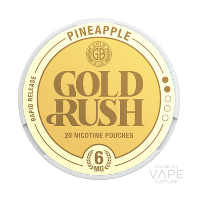 gold bar gold rush nicotine pouches 6mg pineapple