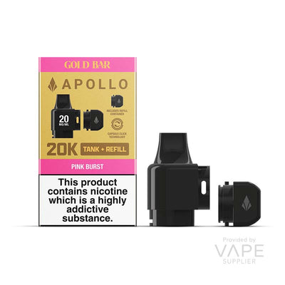 gold bar apollo tank refill 20mg pink burst